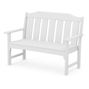 allen + roth Oakport 48-in x 36-in White Lumber Bench