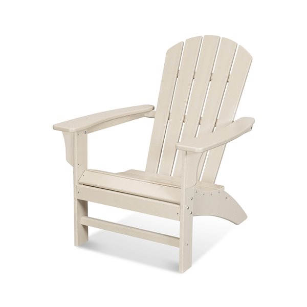 Trex Outdoor Yacht Club Sand-Castle Plastic Adirondack Chair TXAD410SC ...