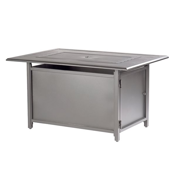 Oakland Living 31-in W 50,000-BTU Grey Aluminum Propane Fire Pit Table