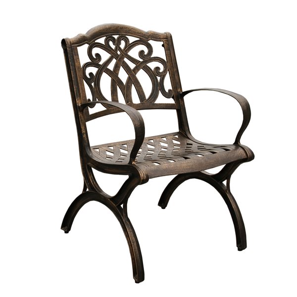 Oakland Living 48-in Bronze Patio Dining Set with Chairs - 5-Piece