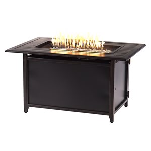 Oakland Living 31-in W 55,000-BTU Rectangular Antique Copper Aluminum Propane Fire Pit Table