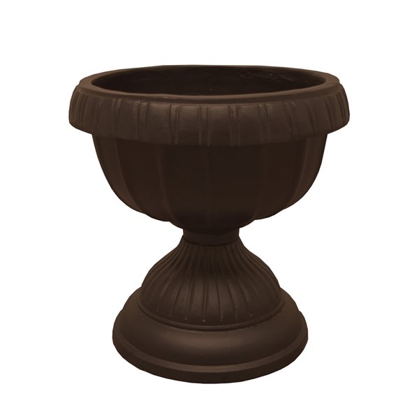 Oakland Living 35-in Brown Round Metal Birdbath with Planter