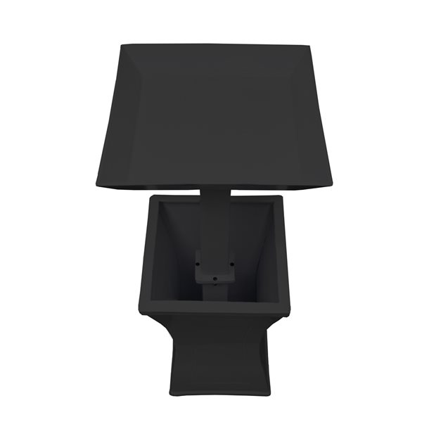 Oakland Living 40-in Black Square Metal Birdbath with Planter