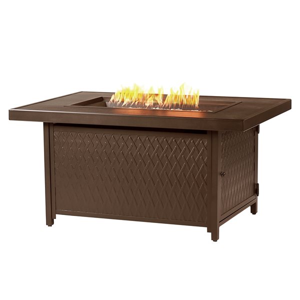 Oakland Living 48-in W 55,000-BTU Rectangular Aluminum Propane Fire Pit ...