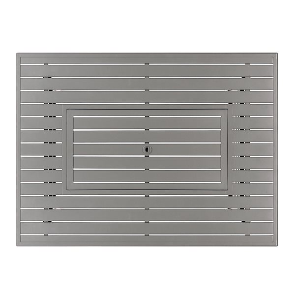 Oakland Living 48-in W 55,000-BTU Rectangular Aluminum Propane Fire Pit Table in Grey