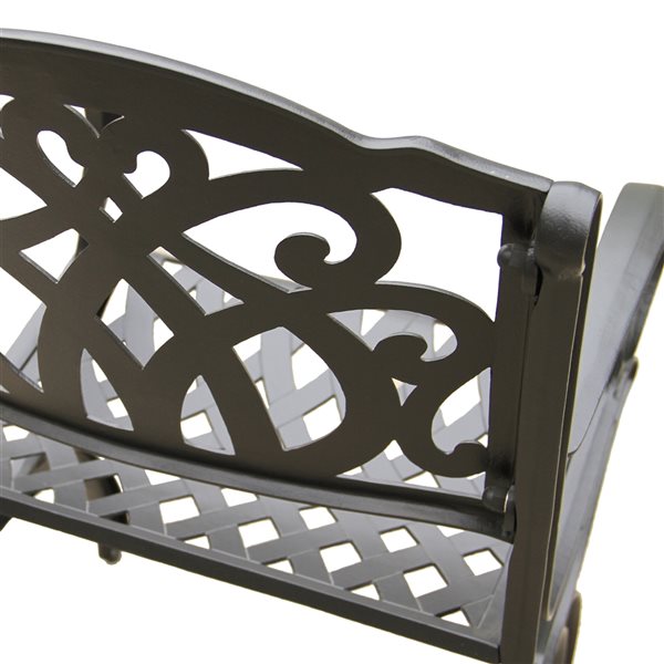 Oakland Living Black Metal Stationary Patio Dining Chair