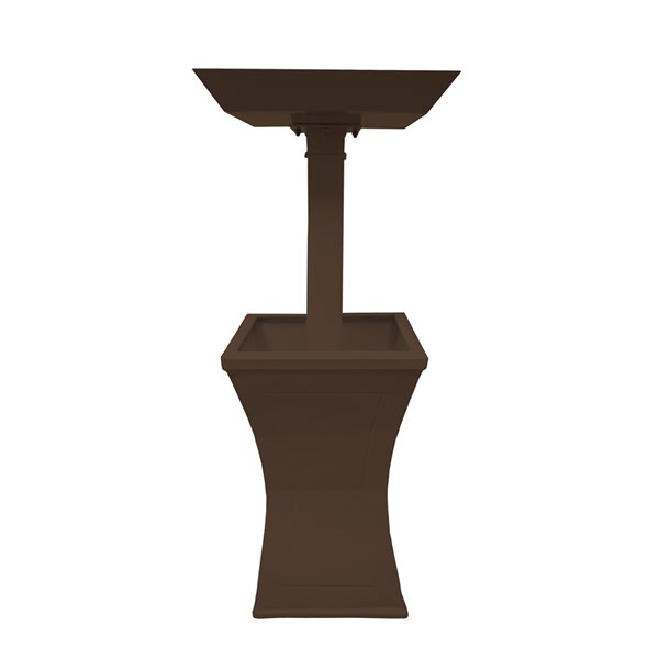 Oakland Living 40-in Brown Square Metal Birdbath with Planter