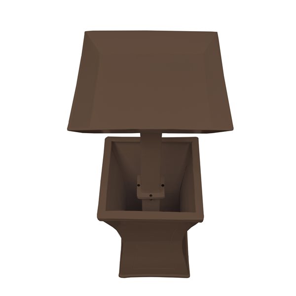 Oakland Living 40-in Brown Square Metal Birdbath with Planter