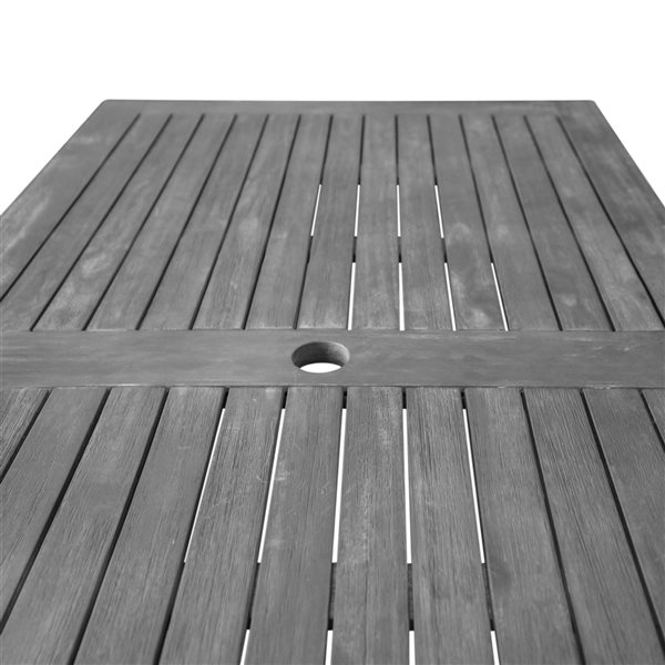 Vifah Renaissance Outdoor 5-piece Wood Patio Curvy Legs Table Dining Set