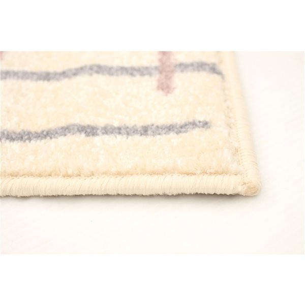 A&E Bath and Shower Onslow 7-ft x 10-ft Cream/Silver Rectangular Indoor Geometric Rug