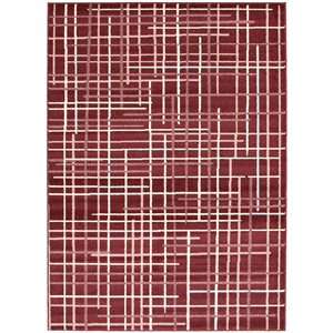 A&E Bath & Shower Onslow 7-ft x 10-ft Red Rectangular Indoor Geometric Rug