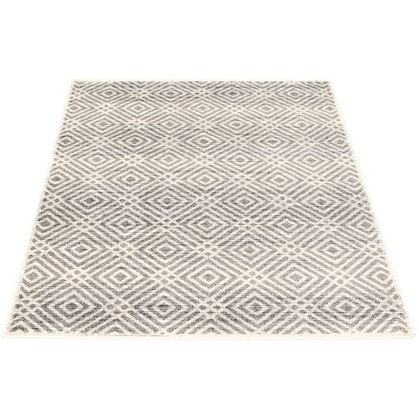 A&E Bath and Shower Rio 5-ft x 7-ft Cream Rectangular Indoor Geometric Rug