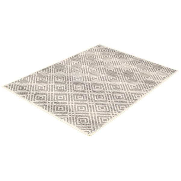 A&E Bath and Shower Rio 5-ft x 7-ft Cream Rectangular Indoor Geometric Rug