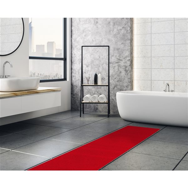 A&E Bath & Shower Leland 2-ft x 14-ft Red Rectangular Indoor Geometric Rug