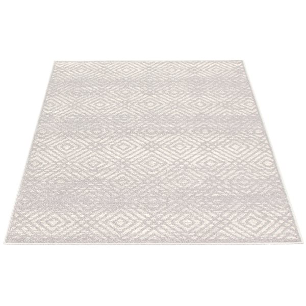 A&E Bath and Shower Rio 3-ft x 5-ft Silver Rectangular Indoor Geometric Rug