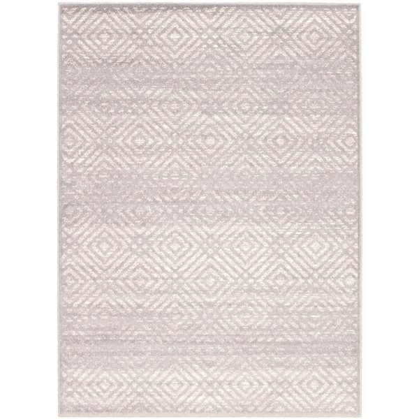 A&E Bath and Shower Rio 3-ft x 5-ft Silver Rectangular Indoor Geometric Rug