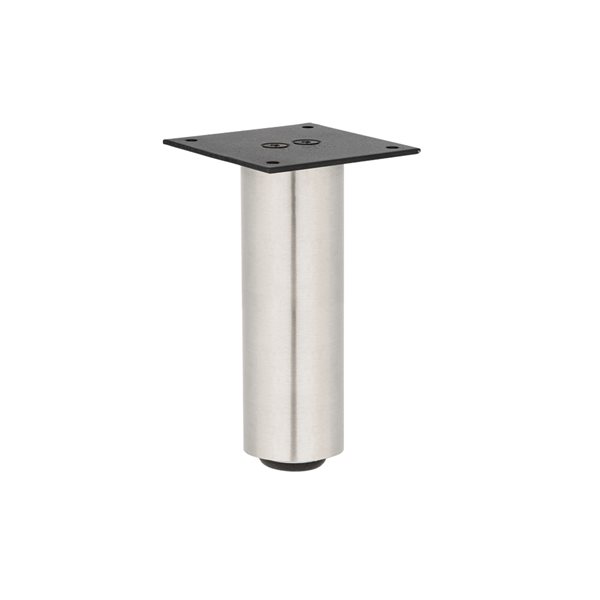 Richelieu 8-in Round Leg with Levelling Glide - Stainless Steel
