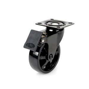 Richelieu 2 15/16-in Contemporary Double Ring Swivel Caster with Brake, 50 kg