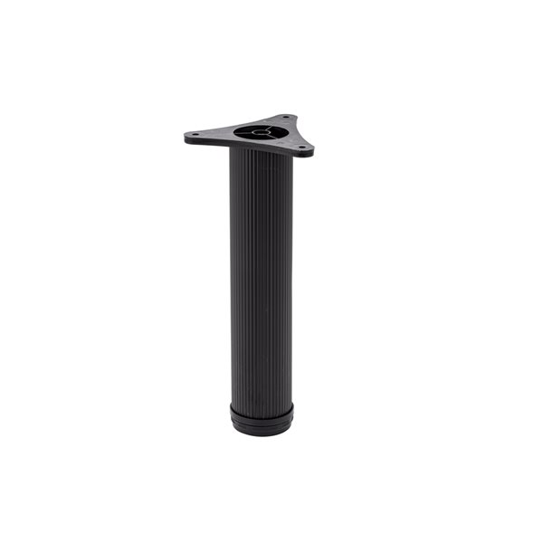 Richelieu 9-in Round Furniture Leg with Levelling Glide - Matte Black