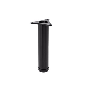 Richelieu 8-in Round Furniture Leg with Levelling Glide - Matte Black