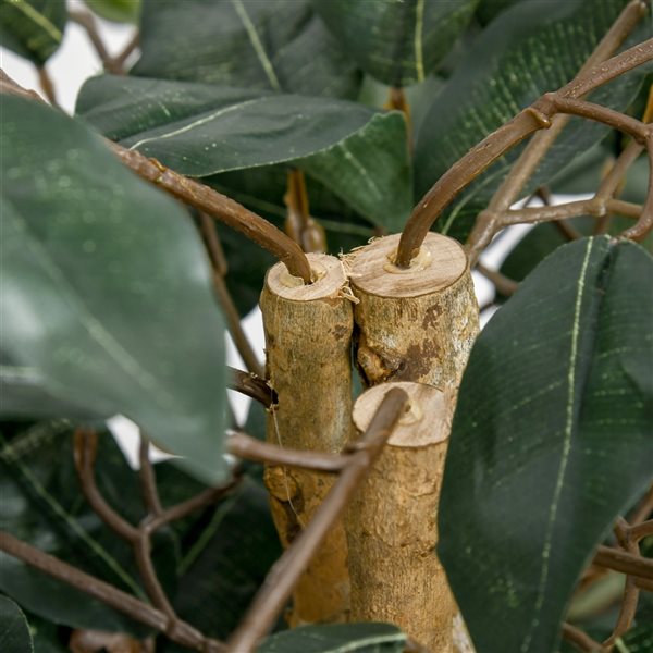 HomCom 59-in Green Artificial Ficus Tree in Pot