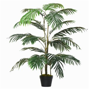 Outsunny 55-in Green Artificial Palm Tree with Pot