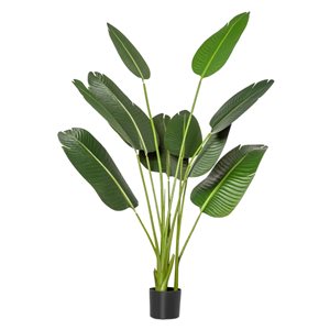 HomCom 63-in Green Artificial Banana Palm Tree in Pot