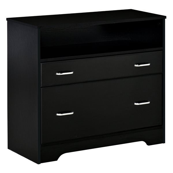 Vinsetto Black 2-Drawer File Cabinet