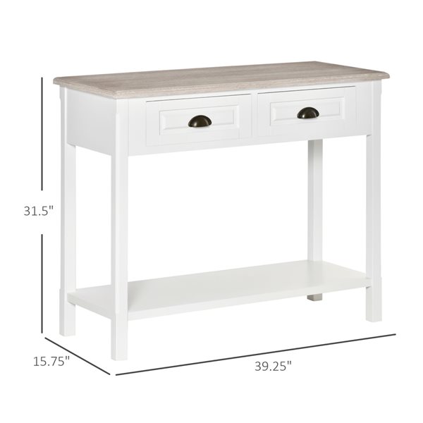 Table console moderne HomCom en panneaux MDF