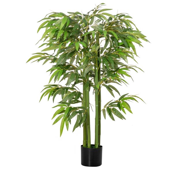 HomCom 55-in Green Artificial Bamboo Tree with Pot