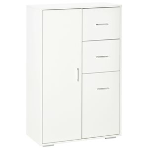 HomCom 27 1/2-in x 43 1/4-in White Particle Board 2-Drawer Storage Cabinet