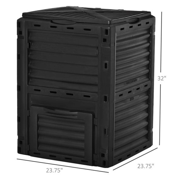 Outsunny 363.68-L (80-gal.) Plastic Composter