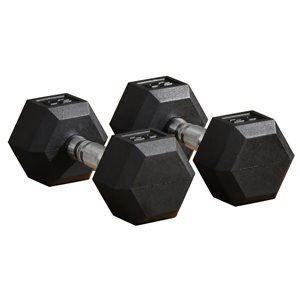 Soozier 20-lb Black Fixed-Weight Dumbbell Set - 2-Piece