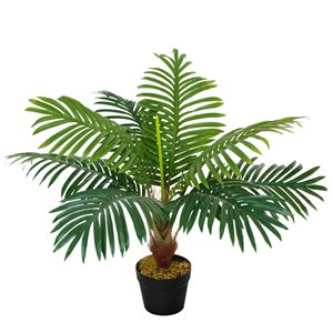 Outsunny 23.5-in Green Artificial Tropical Palm Tree with Pot