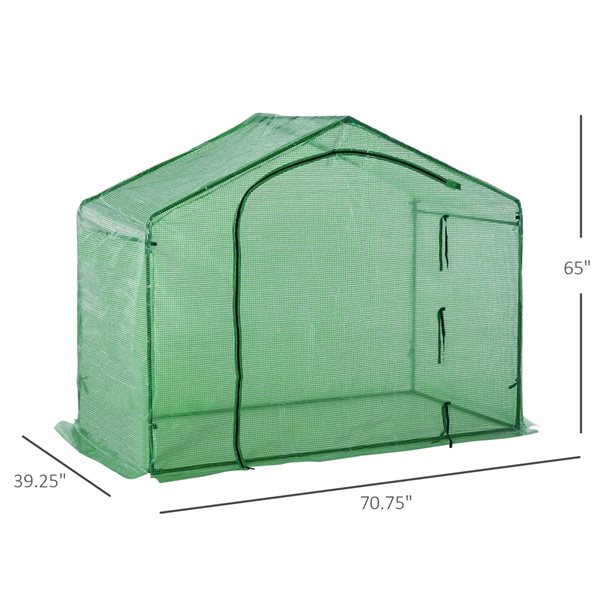 Outsunny 5.9-ft L x 3.27-ft W x 5.42-ft H Greenhouse Kit