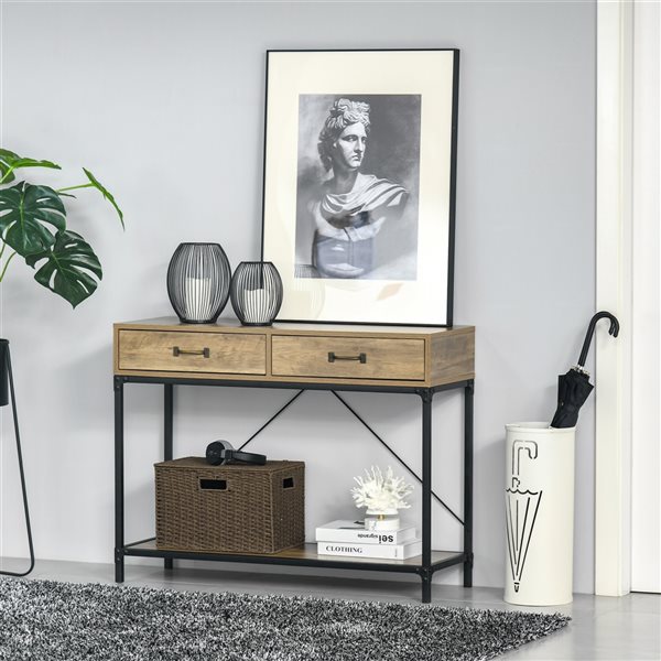 HomCom Particle Board Modern Console Table