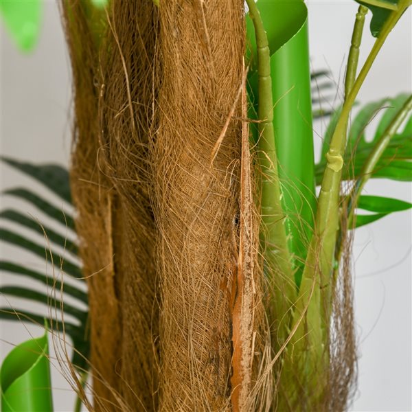 Palmier tropical artificiel HomCom de 72,75 po en pot, vert