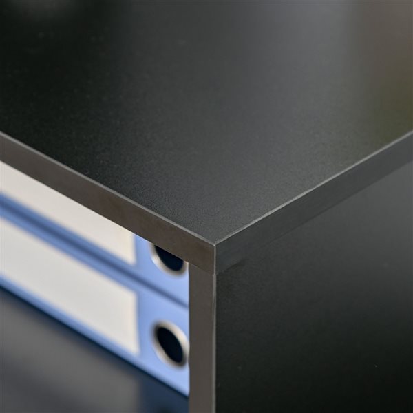 Bureau d'ordinateur HomCom moderne et contemporain noir de 57 po