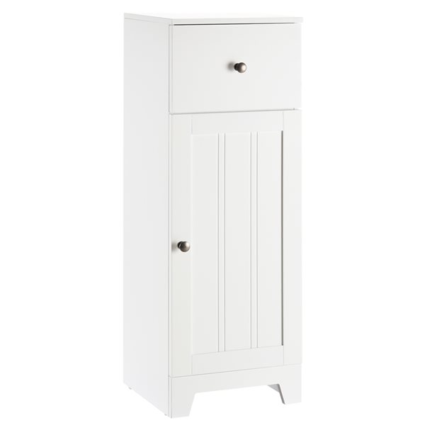Armoire à linge autoportante Kleankin en MDF blanc de 12,5 po l. x 35