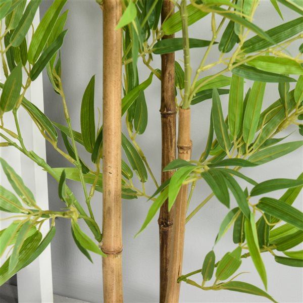 Outsunny 47.25-in Green Artificial Bamboo Tree with Pot