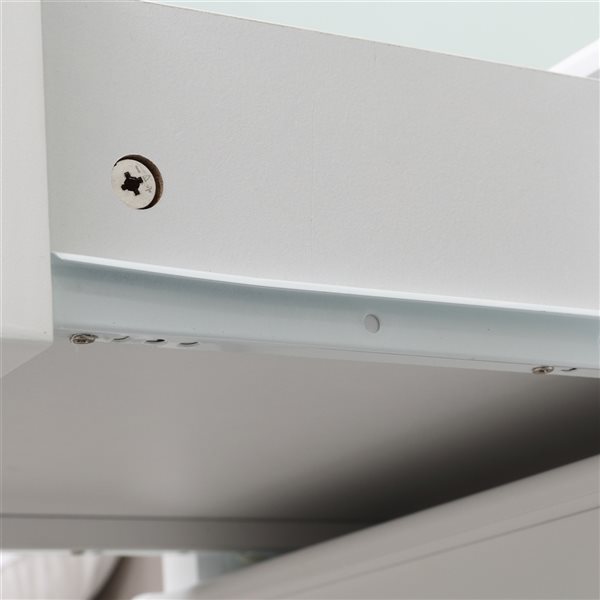 HOMCOM 23 1/2-in x 15 3/4-in Modern White MDF Nightstand with Drawer and Shelf