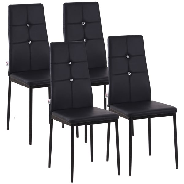 Upholstered Dining Chairs, Black High Back Upholstered Dining Chairs