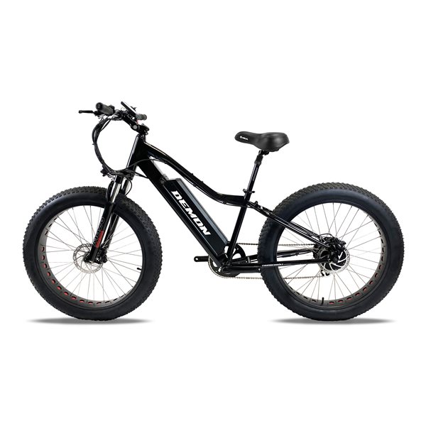 Vélo à pneus surdimensionnés unisexe Thunderbolt SL par Demon Electric noir de 26 po