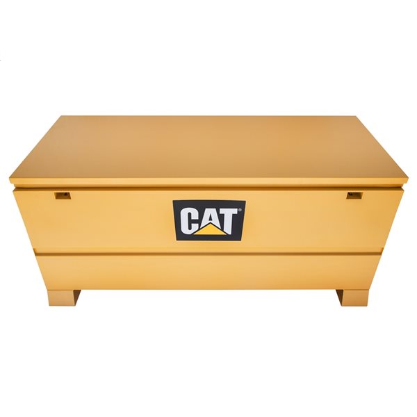 Cat CT 60-in x 24-in x 28-in Yellow Steel Jobsite Chest with Double Padlock System
