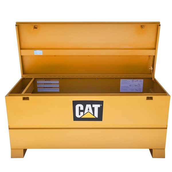 Cat CT 60-in x 24-in x 28-in Yellow Steel Jobsite Chest with Double Padlock System