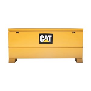 Coffre de chantier jaune CT par Cat de 60 po x 24 po x 28 po en acier avec système de double cadenas