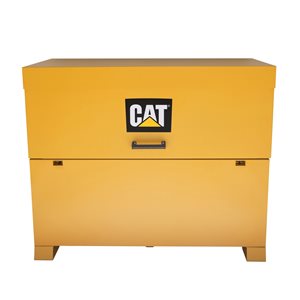 Cat CT 60-in x 32-in x 50-in Yellow Steel Jobsite Chest with Double Padlock System