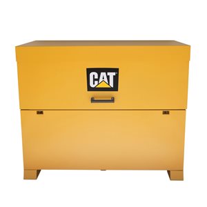 Coffre de chantier jaune CT par Cat de 60 po x 32 po x 50 po en acier avec système de double cadenas