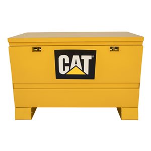 Coffre de chantier jaune CT par Cat de 36 po x 20 po x 24 po en acier avec système de double cadenas