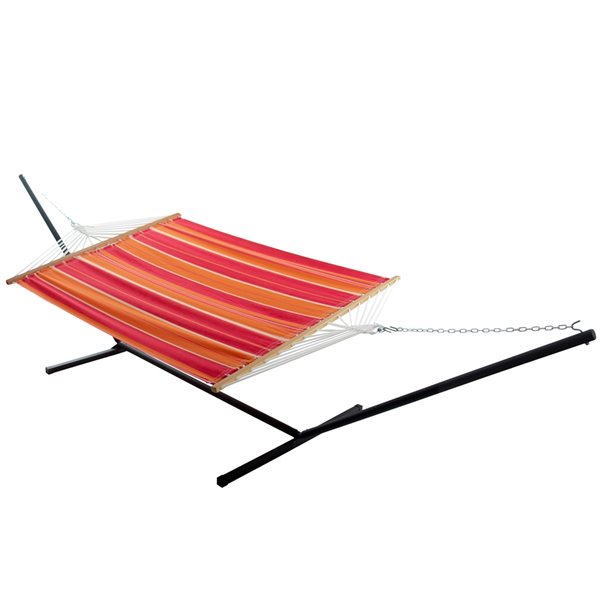 Vivere 13-ft Mimosa Cotton Hammock with Steel Stand